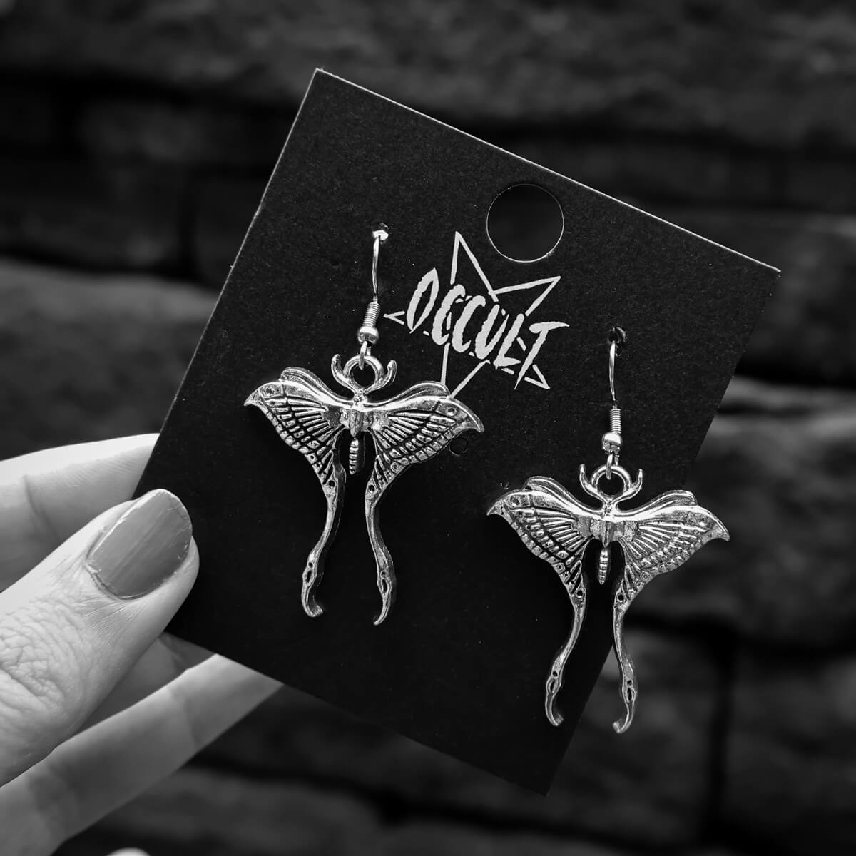 Lunar Moth Earrings • Extreme Largeness Wholesale
