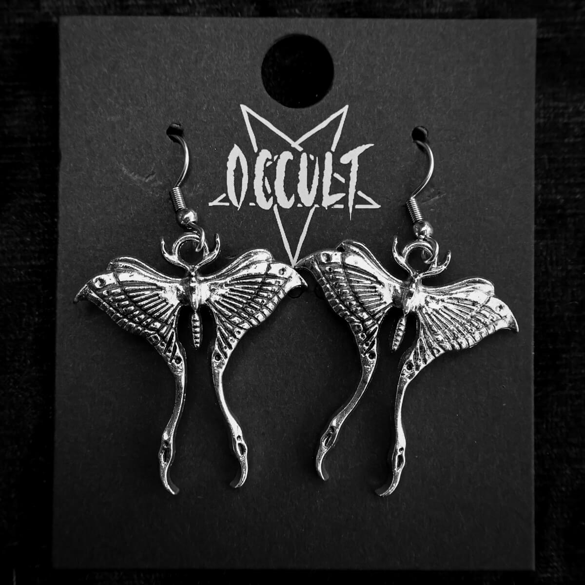 Lunar Moth Earrings • Extreme Largeness Wholesale