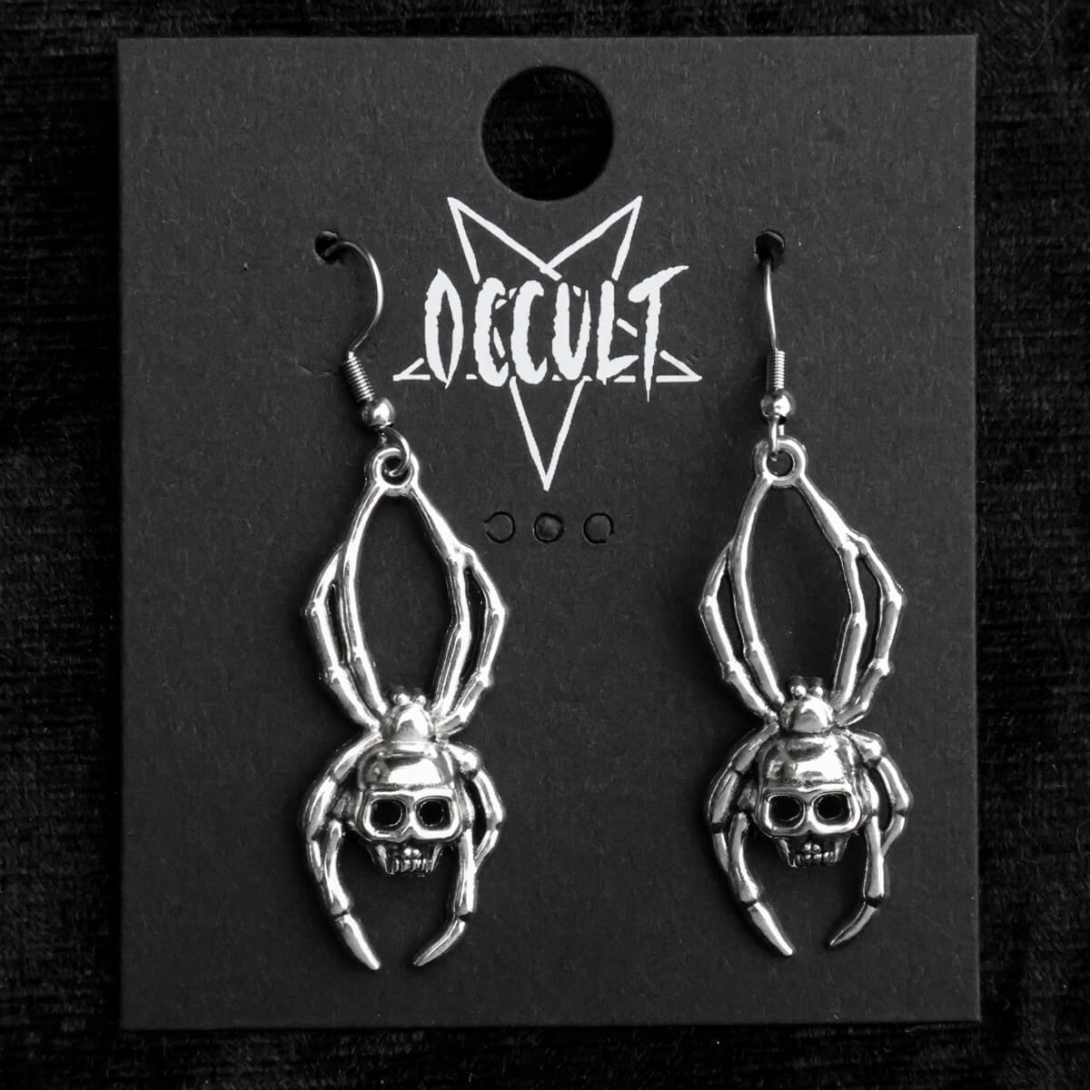 Spider Skull Earrings • Extreme Largeness Wholesale