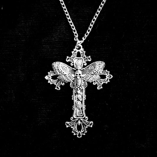 MOTH CROSS NECKLACE - PACK OF 5