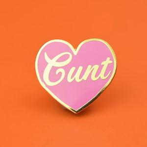 Cunt Heart Enamel Pin | Extreme Largeness Wholesale