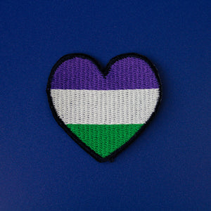 GENDERQUEER HEART PATCH - PACK OF 12