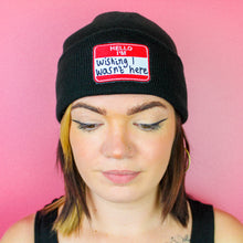 HELLO I'M WISHING PATCH BLACK BEANIE - PACK OF 3