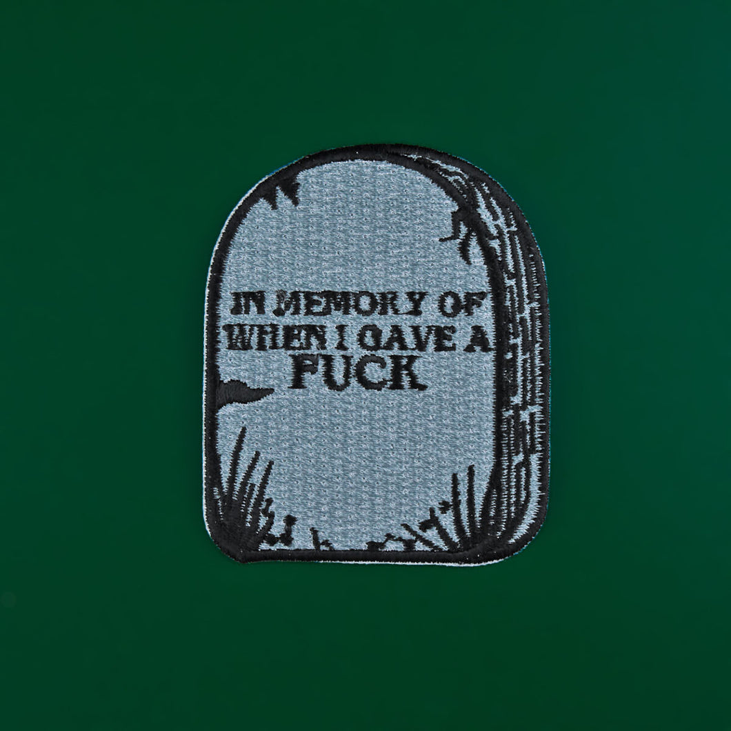 IN MEMORY OF WHEN I GAVE A FUCK PATCH - PACK OF 6