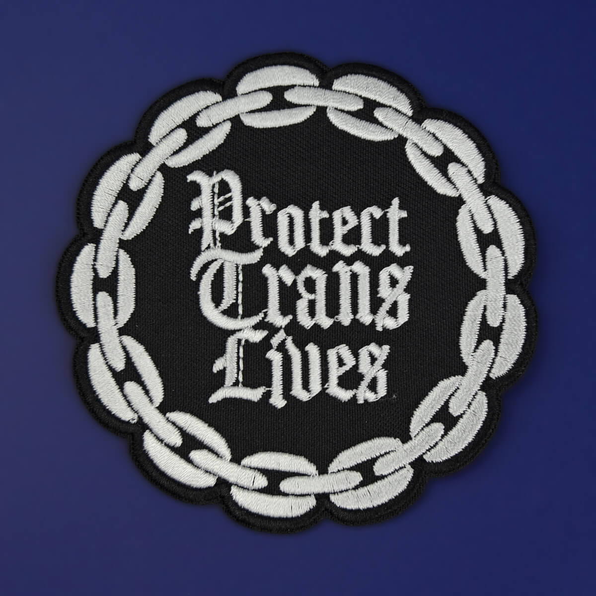 Protect Trans Lives Gothic Patch | Extreme Largeness Wholesale