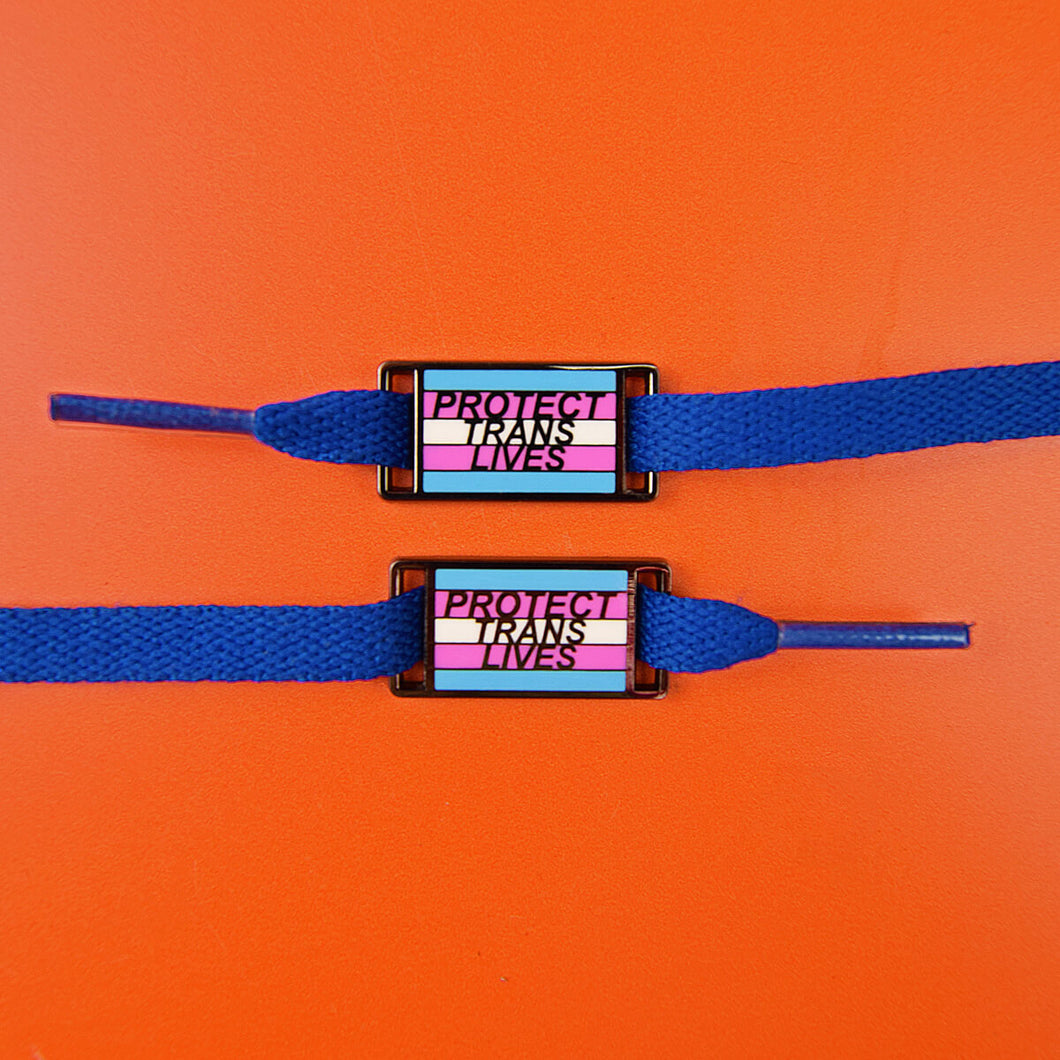 PROTECT TRANS LIVES SHOELACE TAGS - PACK OF 5