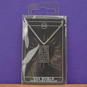 THE WORLD TAROT CARD NECKLACE — OCCULT - PACK OF 5