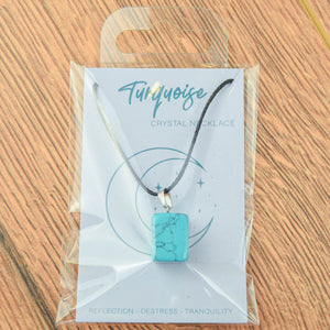 TURQUOISE CORD NECKLACE - PACK OF 5