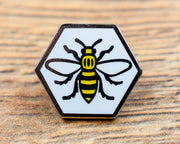 Manchester Bee Hexagon Pin | Extreme Largeness Wholesale