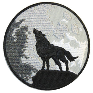 WOLF AND MOON PATCH
