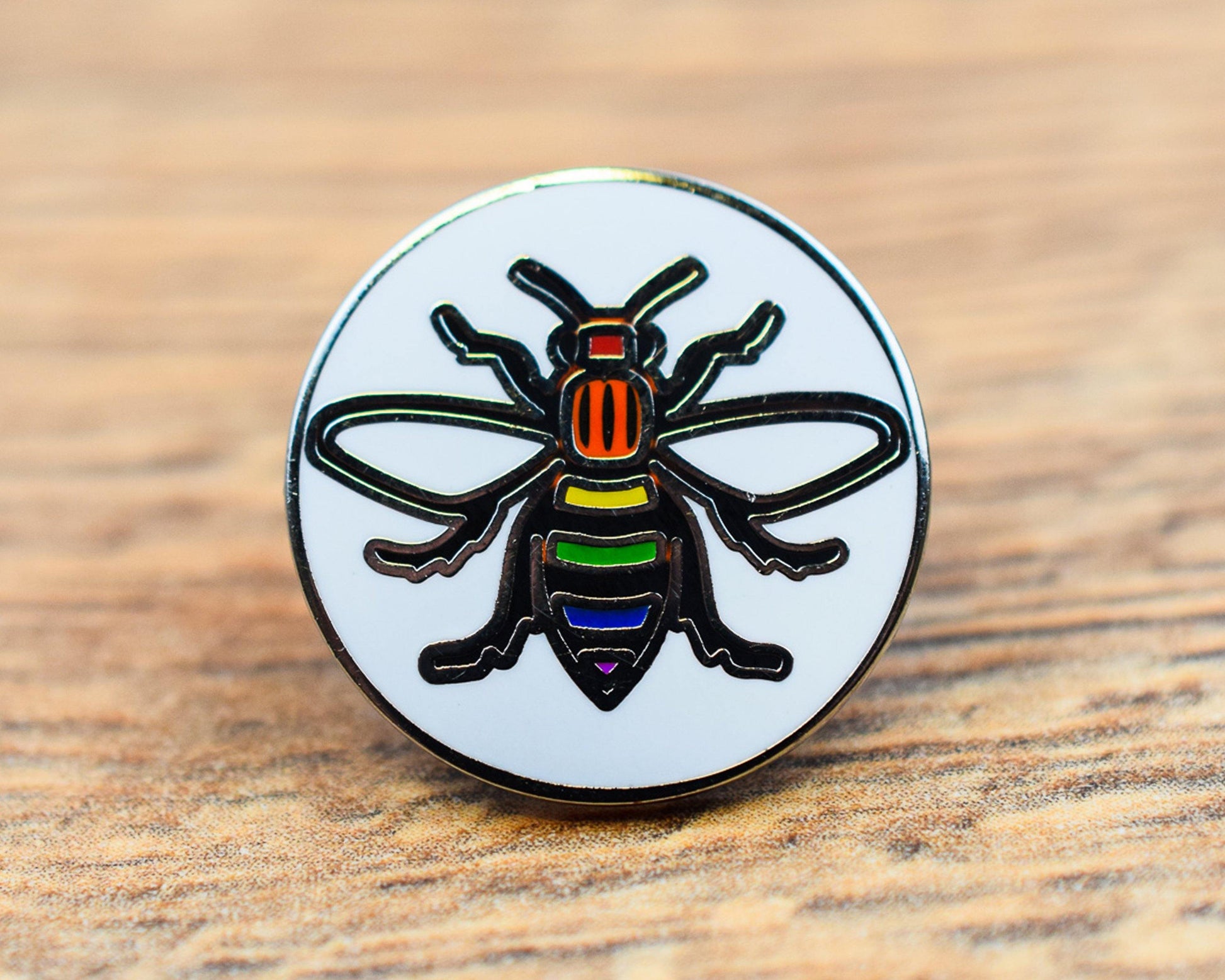 Rainbow Manchester Bee Pin | Extreme Largeness Wholesale